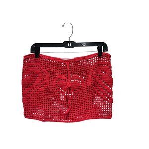 MEMORIAL DAY Women's Red Swim/Cover Up Handmade Skirt 1
